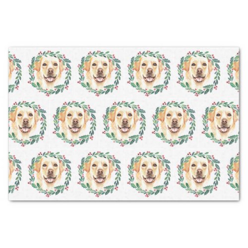 Yellow Labrador Elegant Dog Christmas Tissue Paper