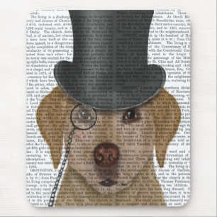 Yellow Labrador, Formal Hound and Hat Mouse Pad