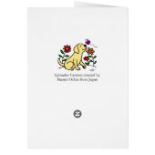Yellow Labrador & Green Cartoon Cards (Back)