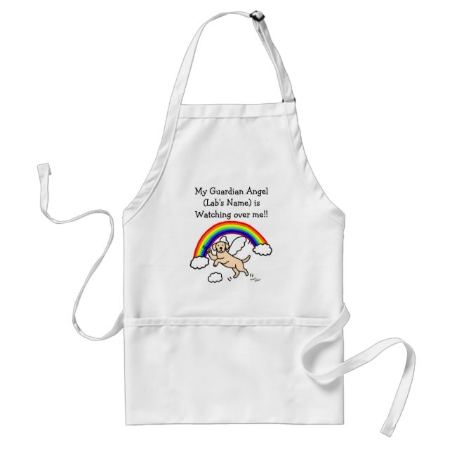 Yellow Labrador Guardian Angel (Rainbow Bridge) 2 Adult Apron (Front)