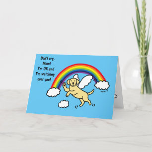Yellow Labrador Guardian Angel (Rainbow Bridge) Card