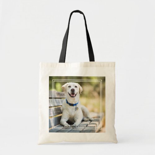 Yellow Labrador Lays On Bench Tote Bag