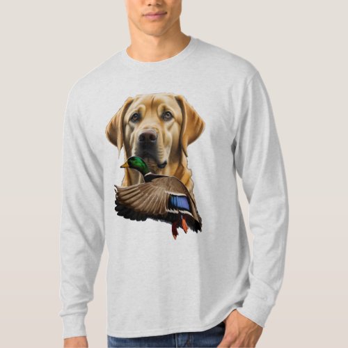 Yellow Labrador Long Sleeve Shirt for Men