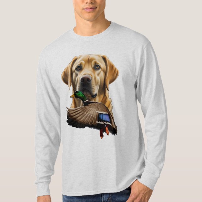 Yellow Labrador Long Sleeve Shirt for Men (Front)