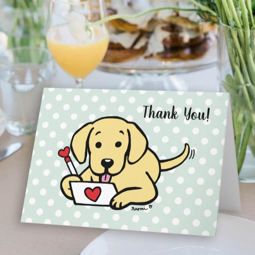 Yellow Labrador Love Letter Thank You Card