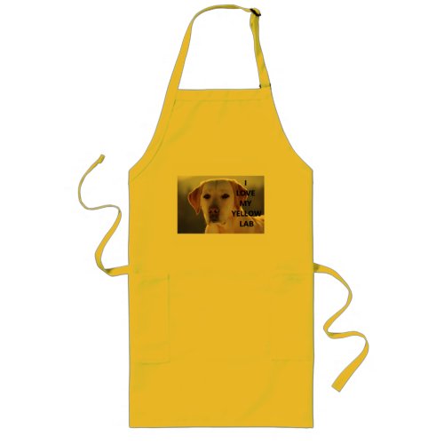 yellow labrador love w pic long apron