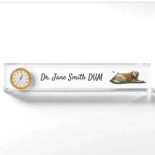 Yellow Labrador Mixed Breed Dog Desk Name Plate