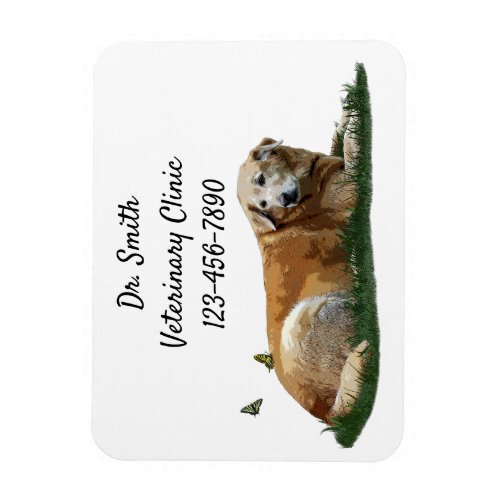 Yellow Labrador Mixed Breed Dog Flexible Magnet