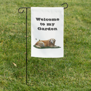 Yellow Labrador Mixed Breed Dog Garden Flag