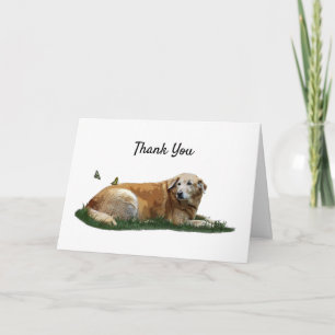 Yellow Labrador Mixed Breed Dog Thank You Card
