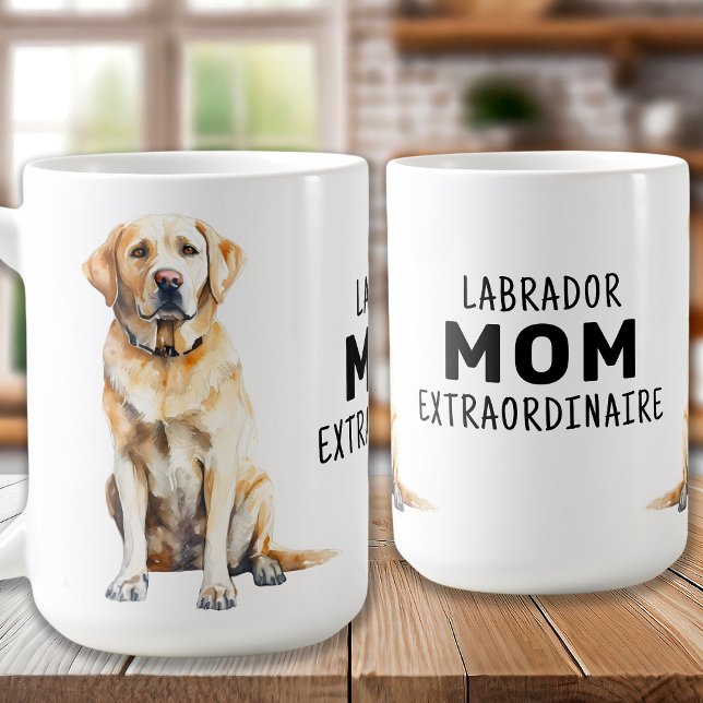 Yellow LABRADOR MOM Cute Stylish Pet Dog Lover  Coffee Mug (Creator Uploaded)