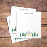 Yellow Labrador Outline Evergreen Trees Notepad at Zazzle