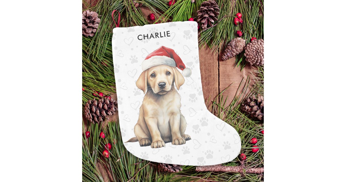 Yellow Lab Stocking Yellow Labrador Personalized Dog Lover Christmas Small Christmas ...