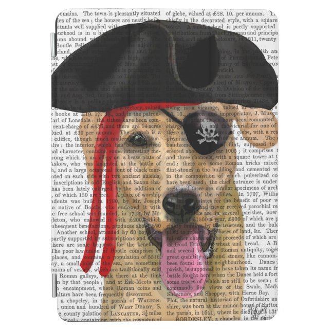 Yellow Labrador Pirate 2 iPad Air Cover (Front)