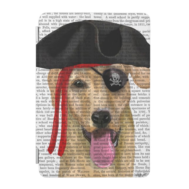 Yellow Labrador Pirate 2 iPad Mini Cover (Front)