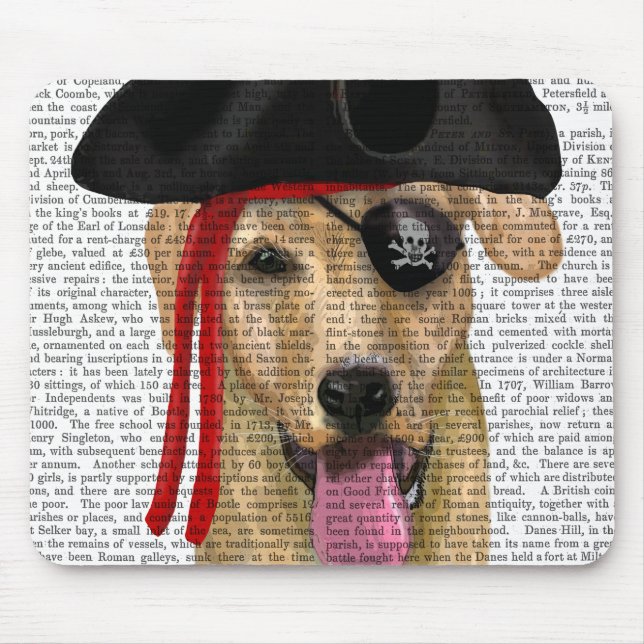 Yellow Labrador Pirate 2 Mouse Pad (Front)