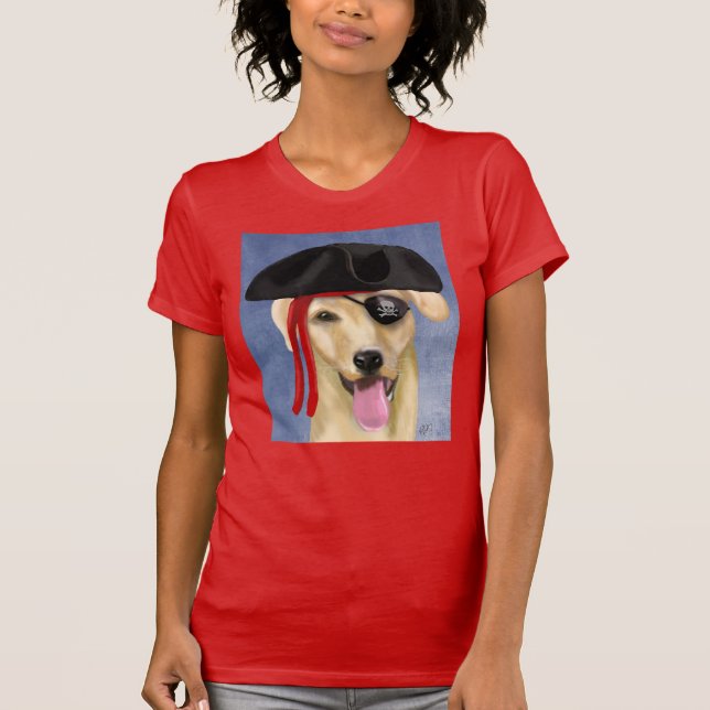 Yellow Labrador Pirate T-Shirt (Front)