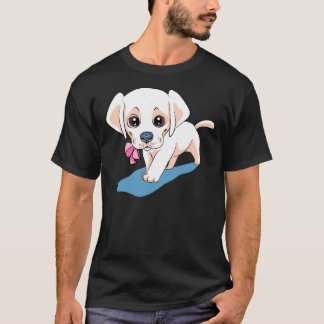 Yellow Labrador Puppy And Daisy T-Shirt