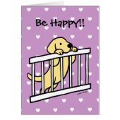 Yellow Labrador Puppy Cartoon Hearts (Front)