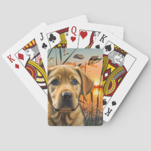 Yellow Labrador Puppy Playing Cards, Labrador Poker Cards