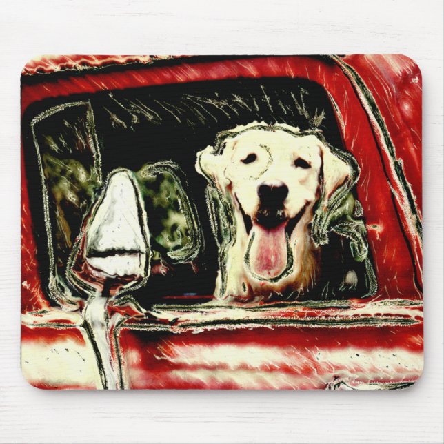 YELLOW LABRADOR RETIEVER MOUSE PAD (Front)