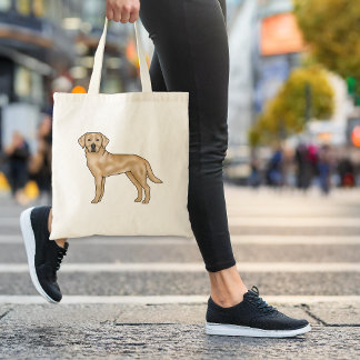 Yellow Labrador Retriever Adorable Cartoon Dog Art Tote Bag