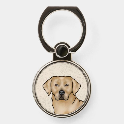 Yellow Labrador Retriever Art Cute Lab Dog Head Phone Ring Stand