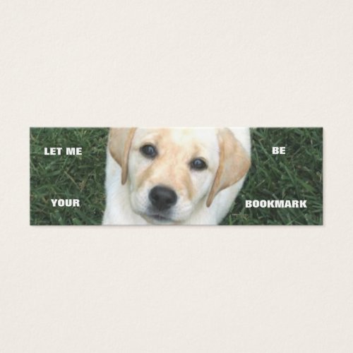 Yellow Labrador Retriever Bookmark Business Cards