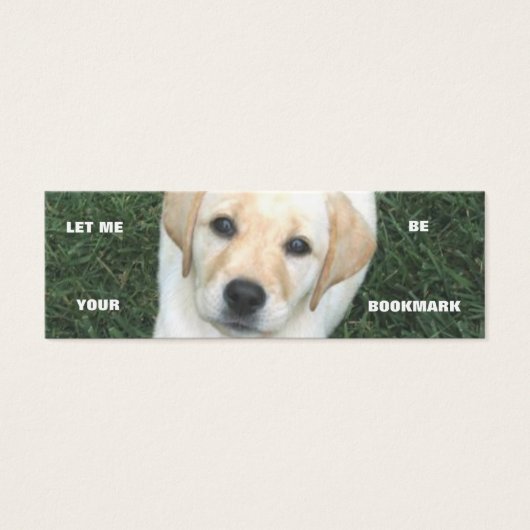 Yellow Labrador Retriever Bookmark (Front)