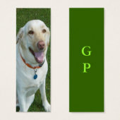 Yellow Labrador Retriever Bookmark with Initials (Front & Back)