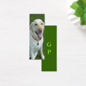 Yellow Labrador Retriever Bookmark with Initials (Desk)
