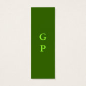 Yellow Labrador Retriever Bookmark with Initials (Back)