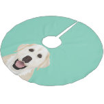 yellow labrador retriever cartoon brushed polyester tree skirt