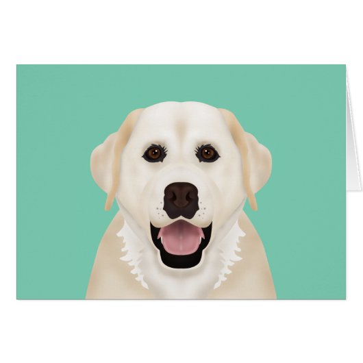 yellow labrador retriever cartoon cards (Front Horizontal)