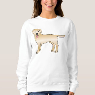 Yellow Labrador Retriever Cartoon Dog Illustration Sweatshirt