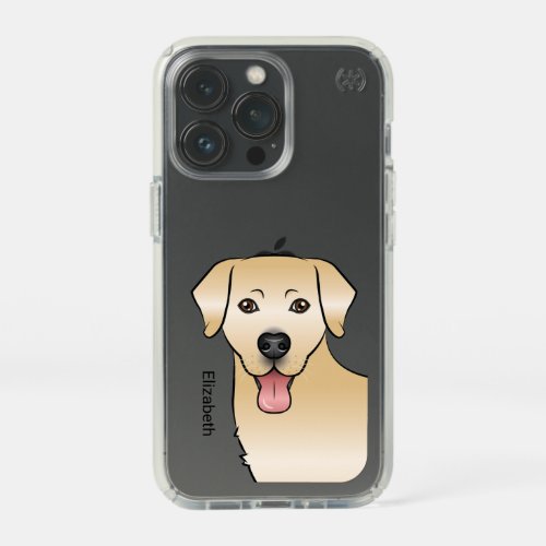Yellow Labrador Retriever Cartoon Dog  Name Speck iPhone 13 Pro Case