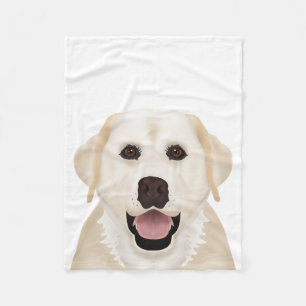 yellow labrador retriever cartoon fleece blanket