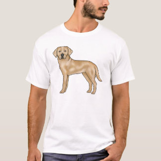 Yellow Labrador Retriever Cartoon Lab Dog Art T-Shirt