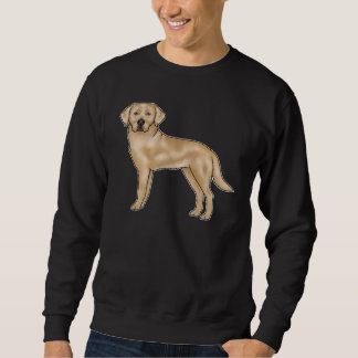 Yellow Labrador Retriever Cartoon Lab Dog Design Sweatshirt