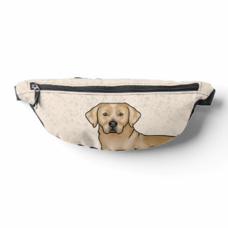 Yellow Labrador Retriever Cartoon Lab Dog Head Fanny Pack