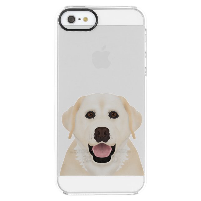 yellow labrador retriever cartoon uncommon iPhone case (Back)