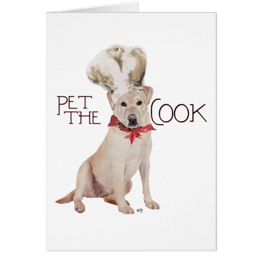 Yellow Labrador Retriever Chef Cards (Front)