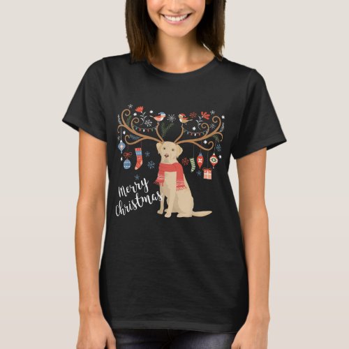 Yellow Labrador Retriever Christmas Dog Lab Xmas S T_Shirt