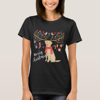 Yellow Labrador Retriever Christmas Dog Lab Xmas T-Shirt