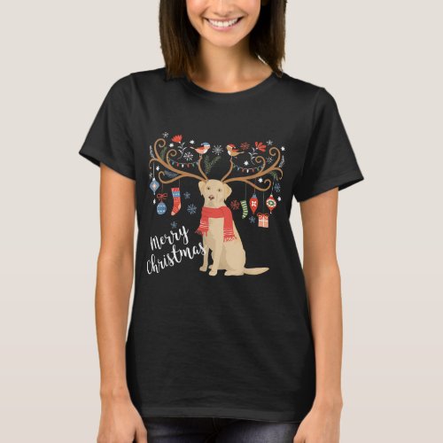 Yellow Labrador Retriever Christmas Dog Lab Xmas T_Shirt