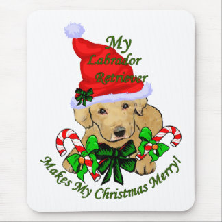 Yellow Labrador Retriever Christmas Gifts Mouse Pad