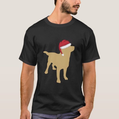 Yellow Labrador Retriever Christmas Santa T_Shirt