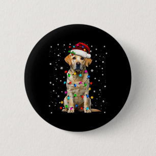 Yellow Labrador Retriever Christmas Tree Light Paj Button