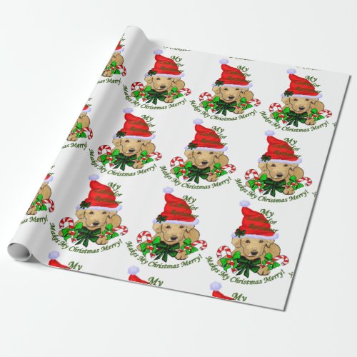 Yellow Labrador Retriever Christmas Wrapping Paper