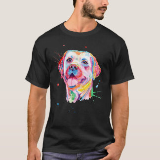 Yellow Labrador Retriever Colourful Portrait T-Shirt